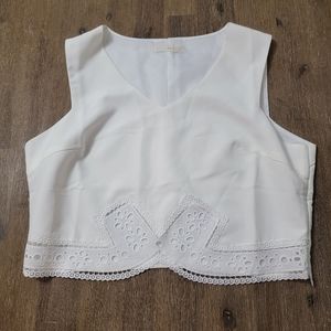 Luna Cream Crop Top